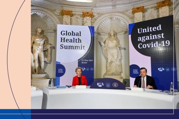 President von der Leyen and Prime Minister Draghi at the Global Health Summit